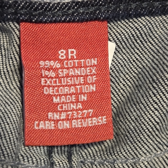 ELLE Womens Low Rise Dark Wash Hurricane Stretch Skinny Denim Jeans Size 8 - Picture 7 of 13